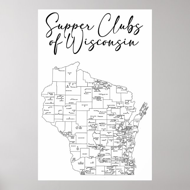 Klubbar för leverans av Wisconsin Poster (Framsidan)