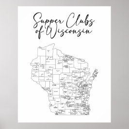 Klubbar för Wisconsin-Poster Poster