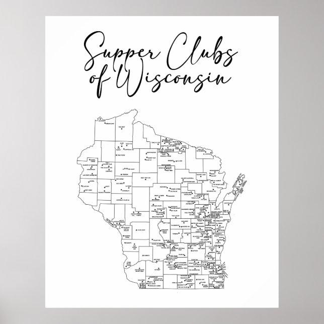 Klubbar för Wisconsin-Poster Poster (Framsidan)