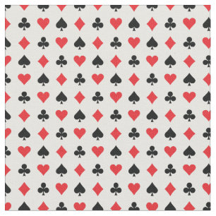 Klubbar i kortspelardiamanter Spader Red Black Tyg