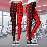 Klubbar, spader, hjärta, diamanter - coola leggings<br><div class="desc">Coolan är svart och röd för alla poker och broar fläkt och alla som tycker om att spela kortsymboler! Underbar presentidé för henne!</div>