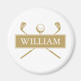 Klubbarna guld och Vita Personlig Namn Golf Boll Magnet