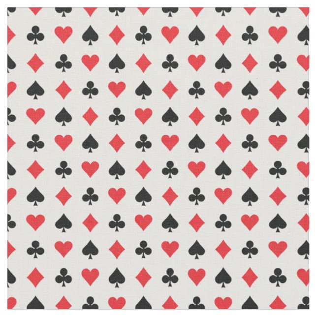 Klubbarna Spades Red Black i kortspelardiamanter Tyg (Närbild)