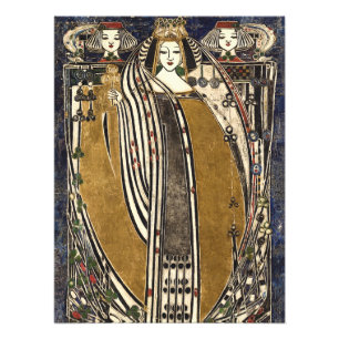 Klubbarnas drottning av Margaret Macdonald Mackint Fototryck