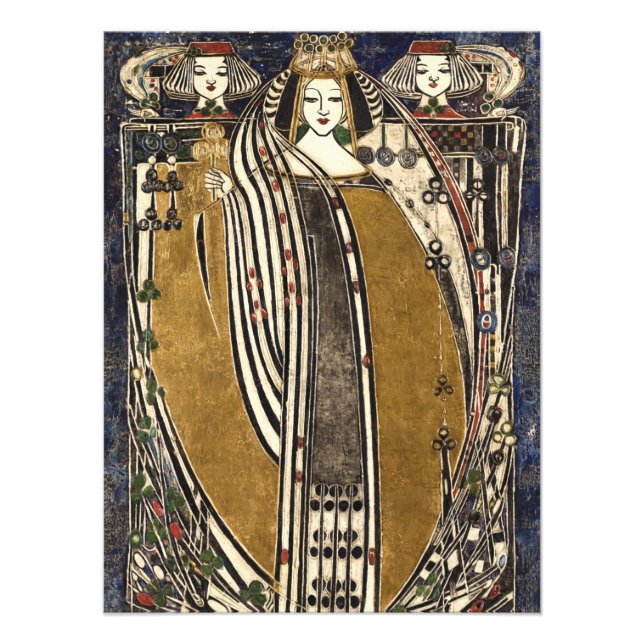 Klubbarnas drottning av Margaret Macdonald Mackint Fototryck (Framsidan)