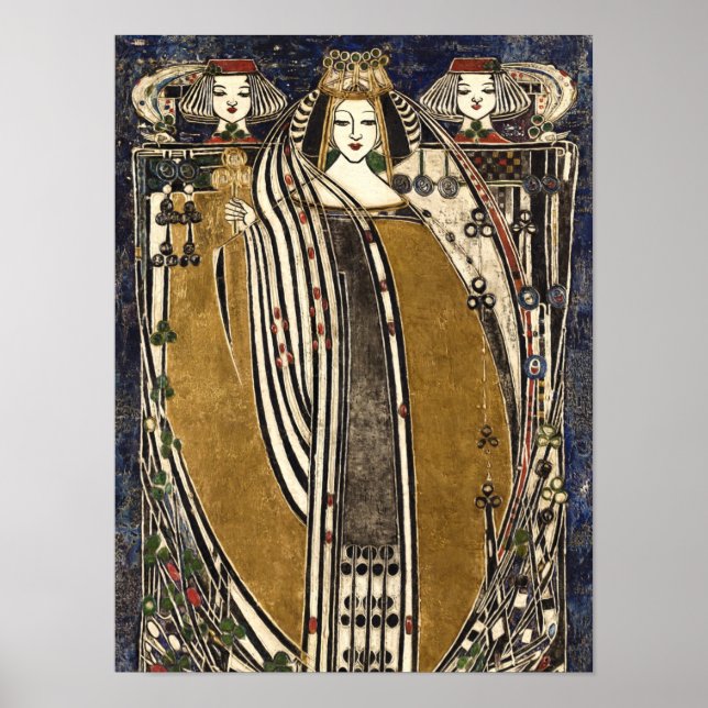 Klubbarnas drottning av Margaret Macdonald Mackint Poster (Framsidan)