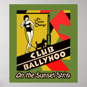 KlubbBallyhoo på solnedgångremsan Poster