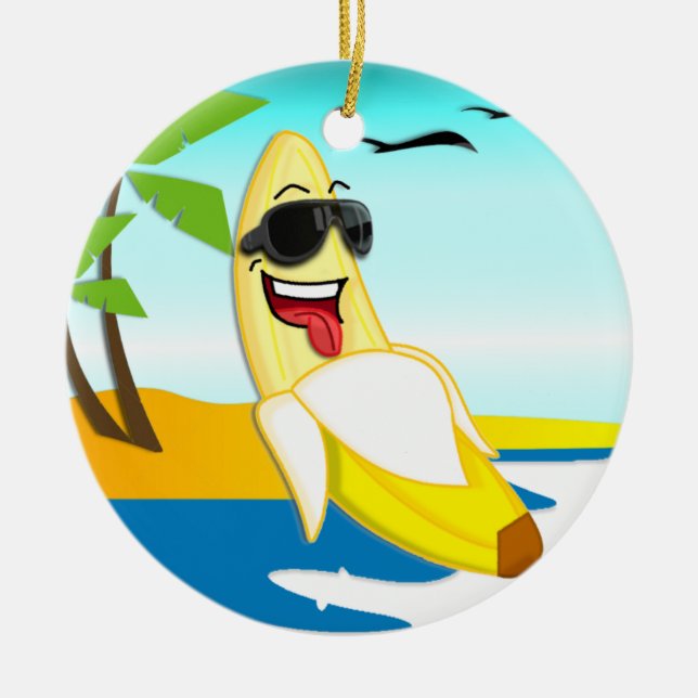 Klubbbananer - officiell Merchandise Julgransprydnad Keramik (Framsidan)