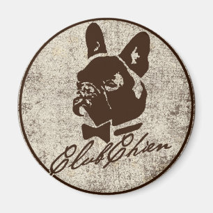 KLUBBCHIEN bekymrad logotyp Magnet