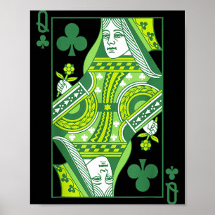 Klubbdam kort st patricks dag botanisk poster