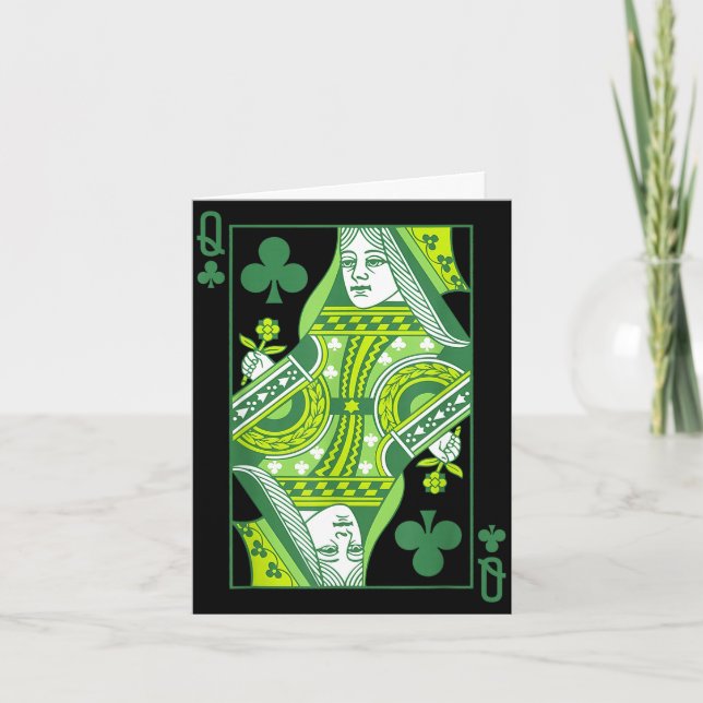 Klubbdrottningens kort st patricks dag botanisk (Framsida)