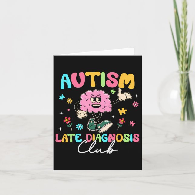 Klubben Autism Sate Diagnosis Funny Neurodiversity Kort (Framsida)