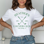Klubben Bachelorette i Golf Land T Shirt<br><div class="desc">Cute Tennis temed bach party! En del av en hel samling!</div>
