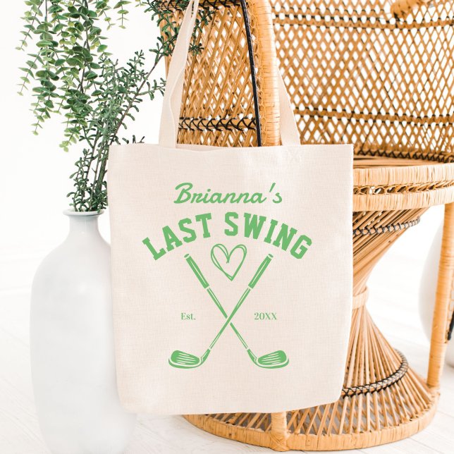 Klubben Bachelorette i land förra gången favoriser Tygkasse (Last swing golf country club Bachelorette party favors personalized Tote Bag bridesmaids gifts)