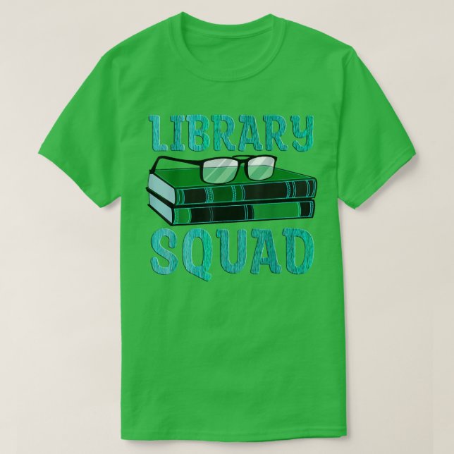 Klubben Bibrarian Bo bibliotek Squad Bok Älskare T Shirt (Design framsida)