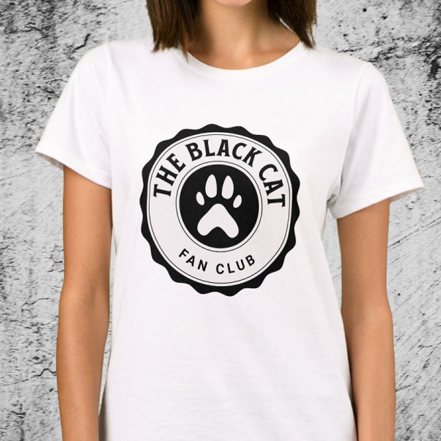 Klubben Black Cat Fläkt - Cat Mamma Gift T Shirt (The black cat fan club tee)