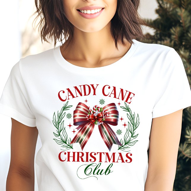 Klubben candy cane jul i  Festive Helgdag T Shirt (Skapare uppladdad)