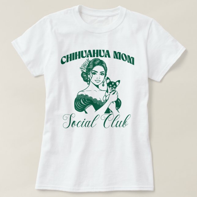Klubben Chihuahua Hund Mamma Social Kvinnor T Shirt (Design framsida)