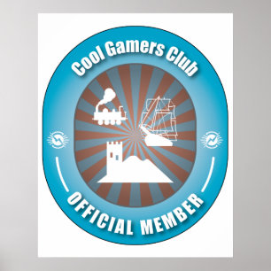 Klubben coola Gamers Poster