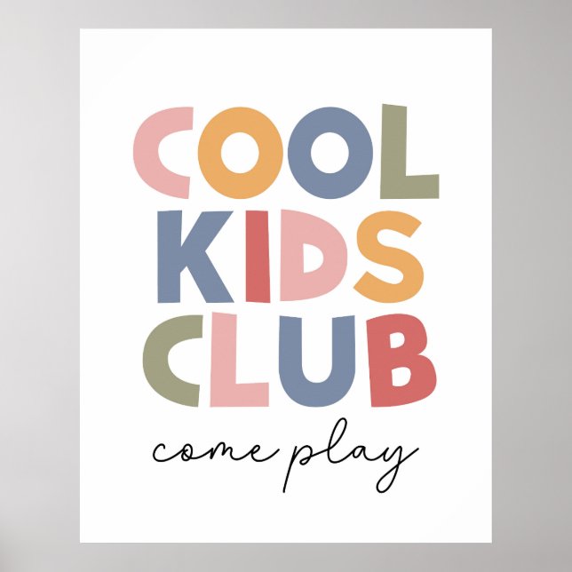Klubben coola Kids Poster (Framsidan)