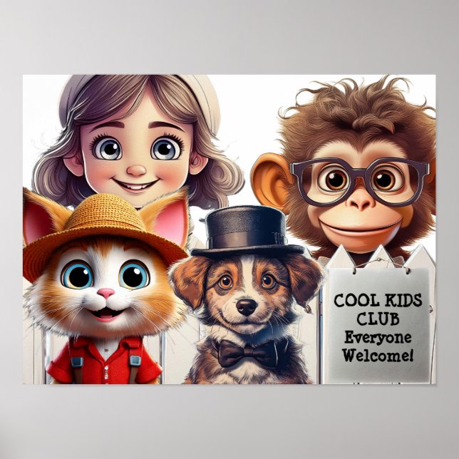 Klubben coola Kids Poster (Framsidan)