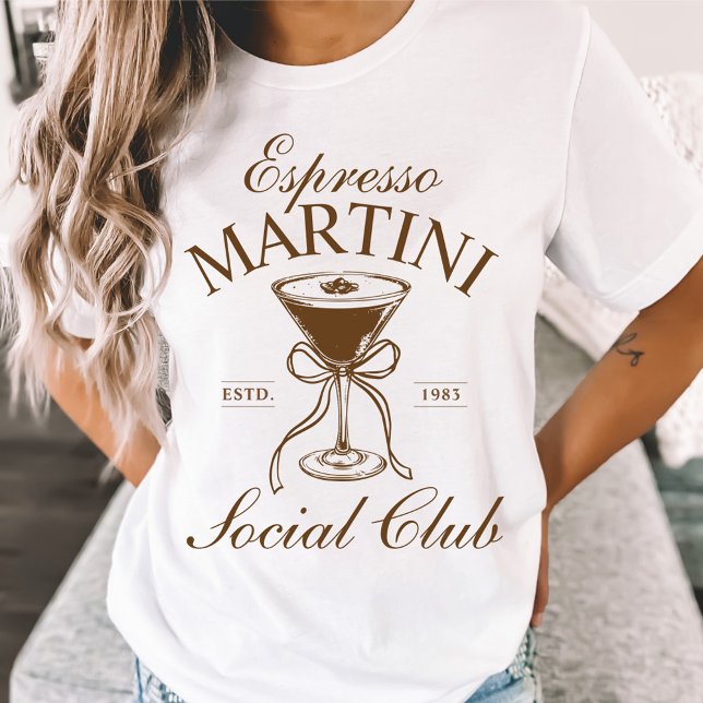 Klubben Espresso Martini Cocktail Social T Shirt (Skapare uppladdad)