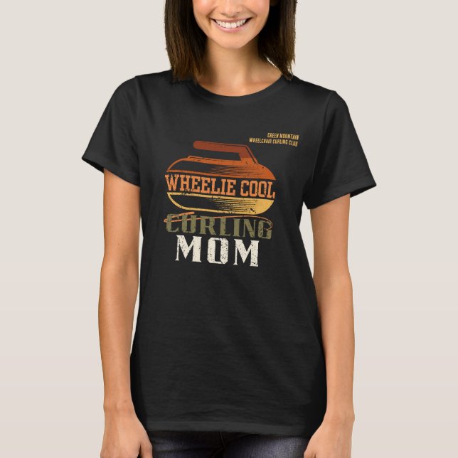 Klubben för rullstol Curling School Team League Na T Shirt (Framsida)