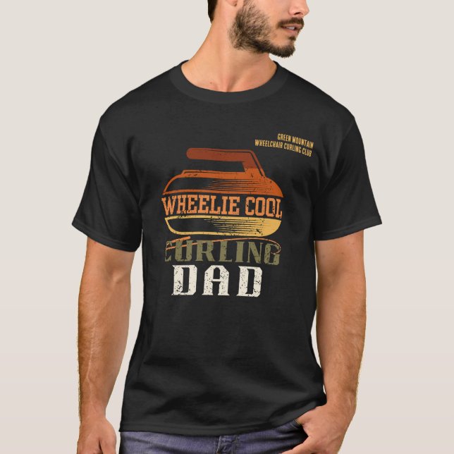 Klubben för rullstol Curling School Team League Na T Shirt (Framsida)