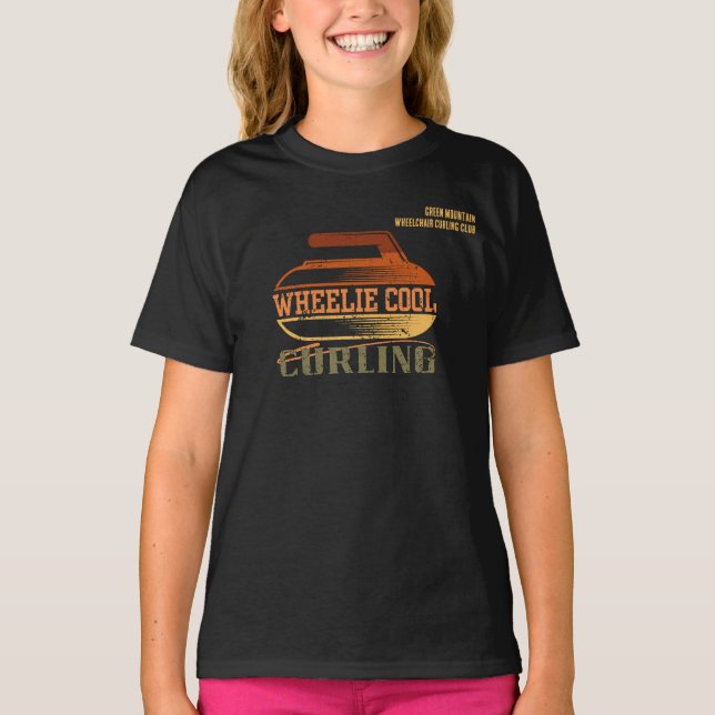 Klubben för rullstol Curling School Team League Na T Shirt (Framsida)