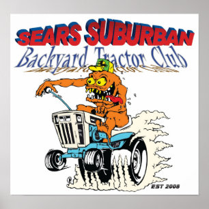 Klubben för Sears Suburban Backyard Tractor Poster