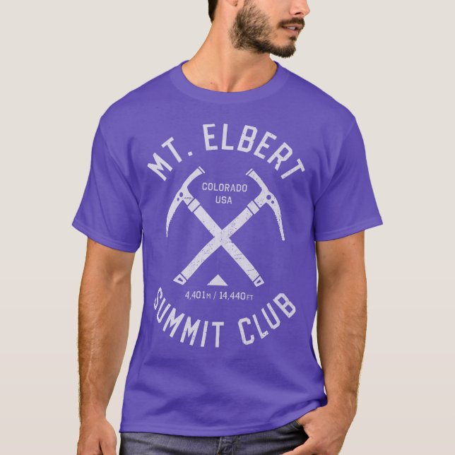 Klubben från toppmötet i Elbert: Mt Elbert T Shirt (Framsida)