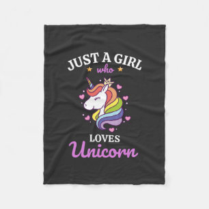 Klubben Girls kärlek Unicorn Fläkt Fleecefilt
