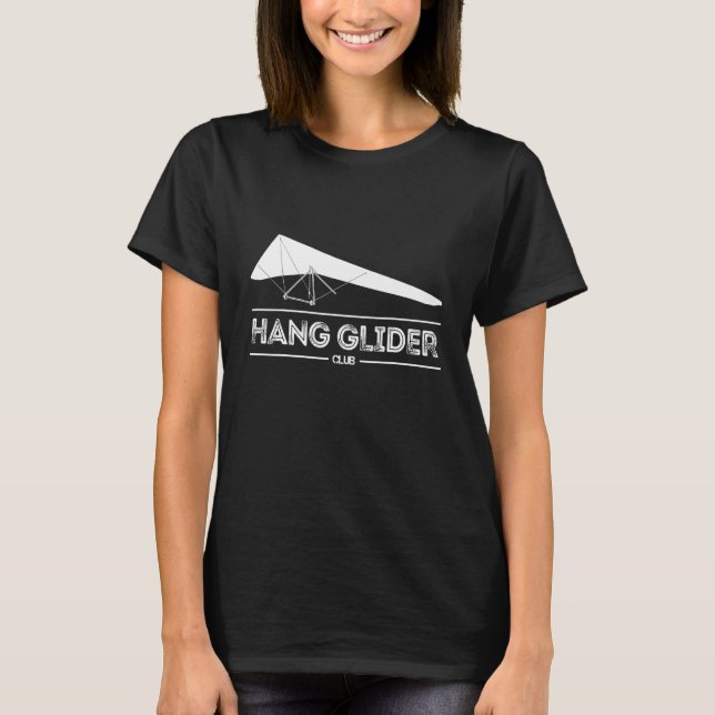 Klubben Hopp Glider Häng Gliding T Shirt (Framsida)