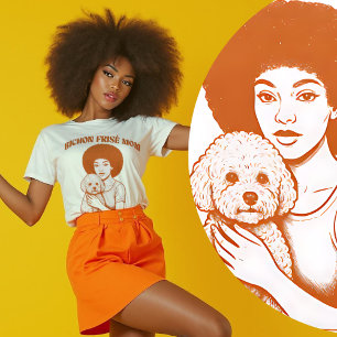 Klubben Kvinnor i Bichon Frise Hund Social T Shirt