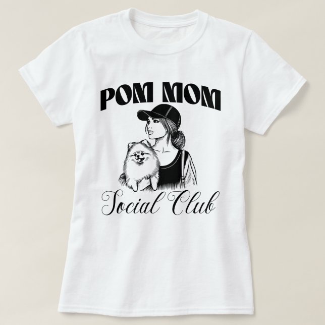 Klubben Kvinnor i Pommern Hund Social T Shirt (Design framsida)