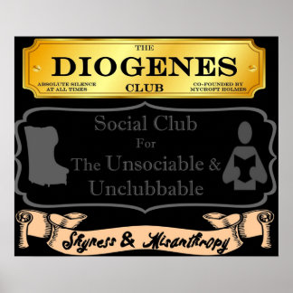 Klubben Mycroft Holmes Diogenes för odelbar Poster