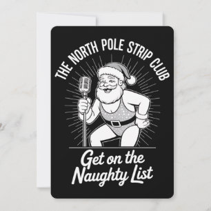 Klubben North Pole Strip Jultomten Dancing Inbjudningar
