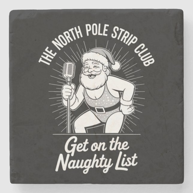 Klubben North Pole Strip Jultomten Dancing Stenunderlägg (Framsidan)