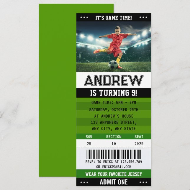 Klubben om Biljett- på hemmet Inbjudningar (Fram/baksida)