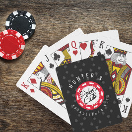 Klubben Poker med eget namn - Game Natt Black & Re Casinokort