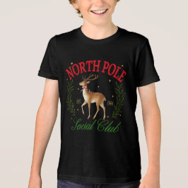 Klubben Reindeer vid jul North Pole Social T Shirt