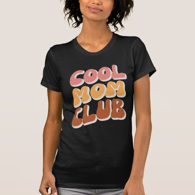 Klubben Retro Coola Mamma i Groovy Vinkarare T Shirt (Framsida)
