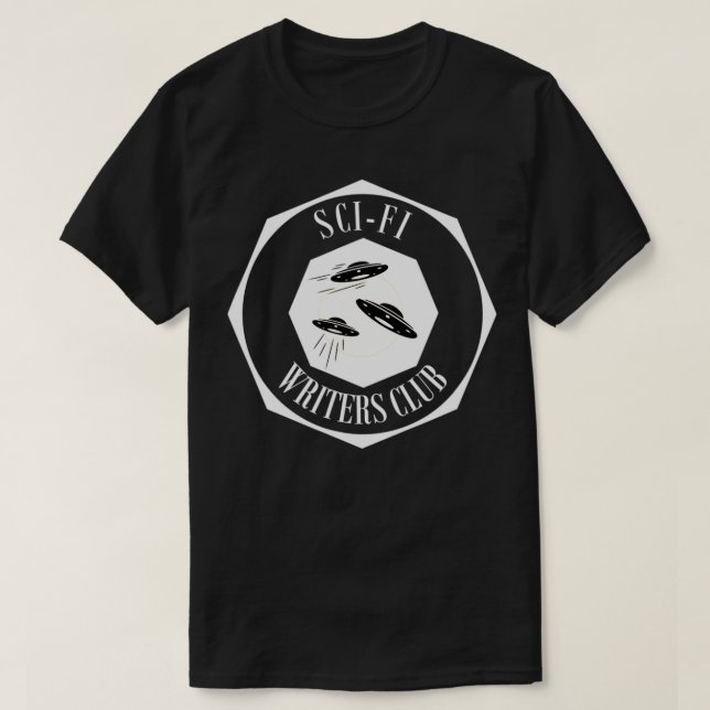 Klubben Sci Fi Writers T Shirt (Design framsida)