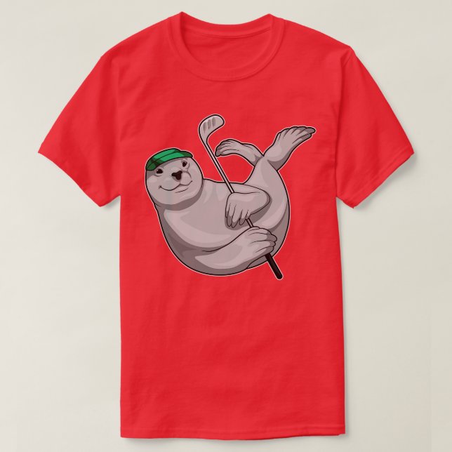 Klubben Seal Golf Golf  T Shirt (Design framsida)