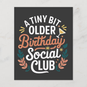 Klubben Tiny Bit Older Birthday Social Flygblad