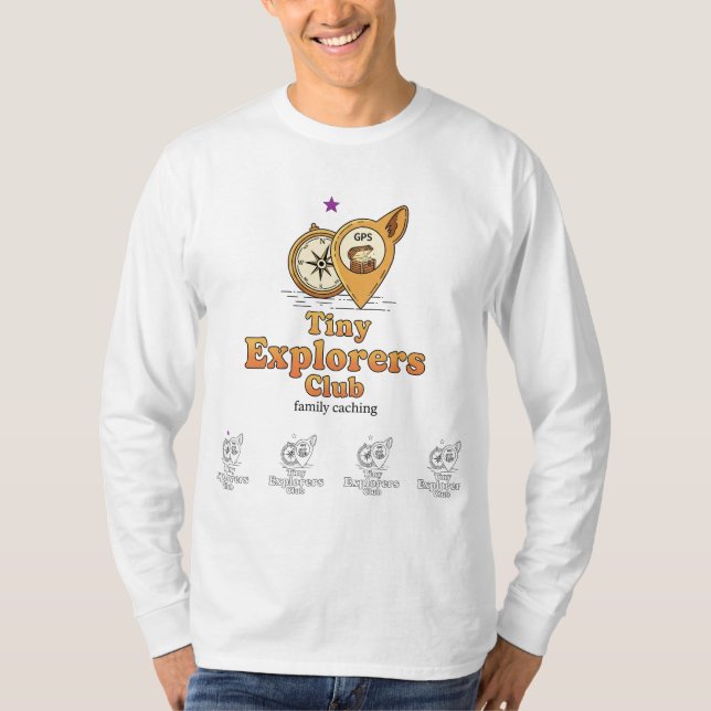 Klubben Tiny Explorers - Compass & Treasure Family T Shirt (Framsida)