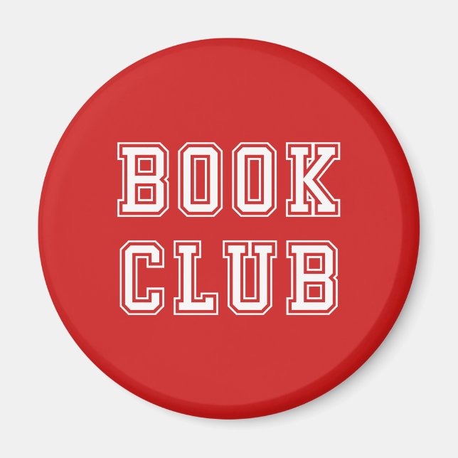 Klubben Varsity Stil Bok med Editable Färg Magnet (Framsidan)