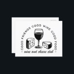 klubben vin och ost älskare vykort<br><div class="desc">Vin och Ost älskare klubb Fransk foodie Parisian Lifestyle Flickor middag inbjuder till estetiska roliga citat. Bra vänner bra vin bra matbestis med små trycksaker.</div>
