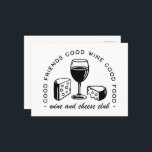 klubben vin och ost älskare vykort<br><div class="desc">Vin och Ost älskare klubb Fransk foodie Parisian Lifestyle Flickor middag inbjuder till estetiska roliga citat. Bra vänner bra vin bra matbestis med små trycksaker.</div>