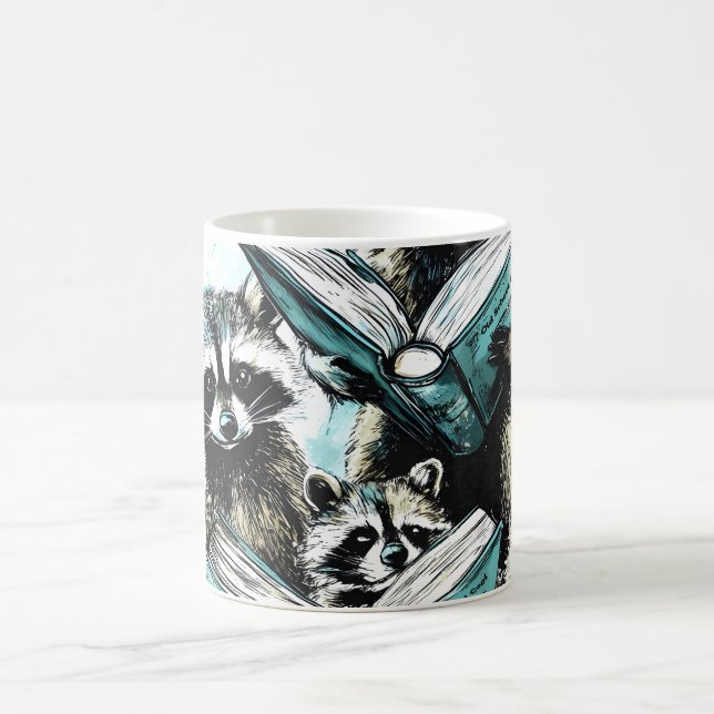 Klubben vintage Raccoon Readers Kaffemugg (Center)